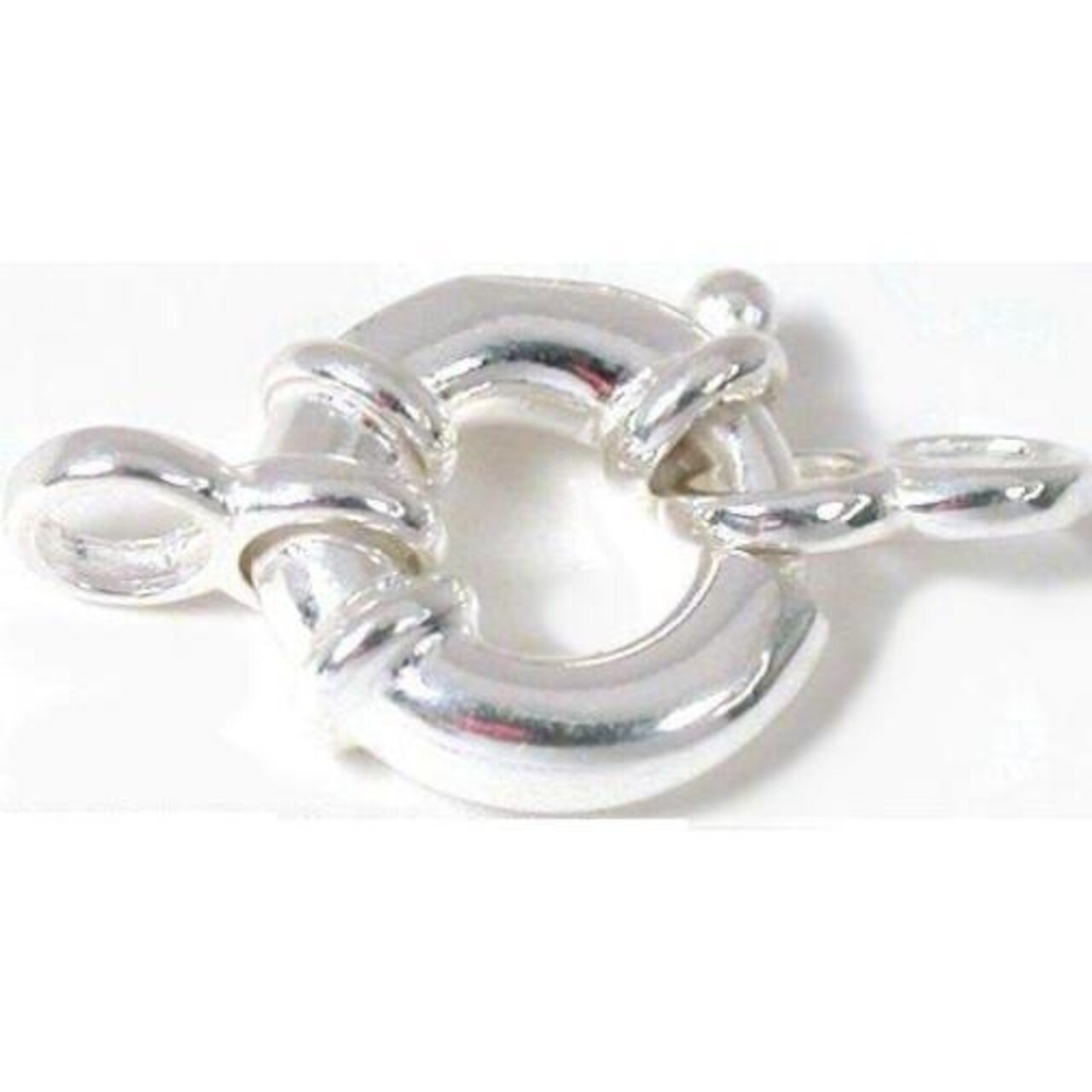 Spring Ring Clasp Sterling Silver Toggle Necklace 12mm